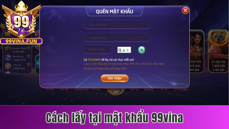 Đăng Nhập 99vina - Hướng Dẫn Quy Trình Thực Hiện Đơn Giản 3 Phương thức lấy lại mật khẩu
