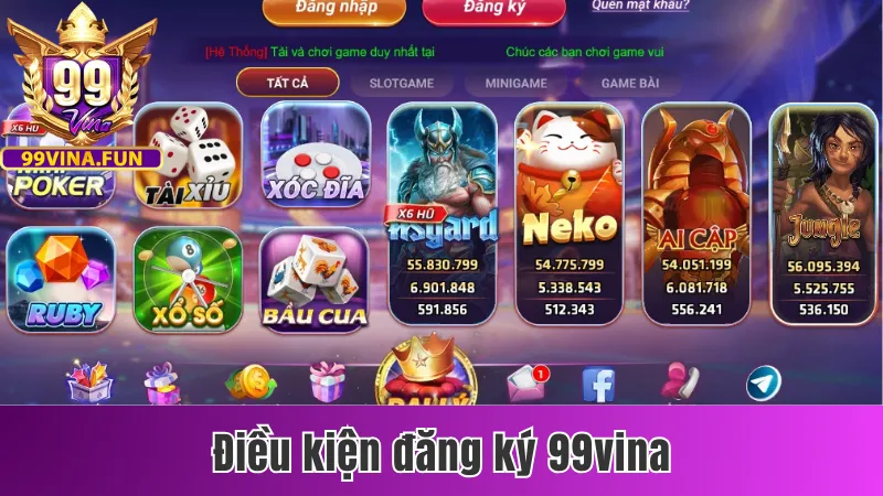 Hướng Dẫn Đăng Ký 99vina Và Kích Hoạt Bảo Mật Tài Khoản 1 Thành viên phải đạt điều kiện đăng ký 99vina